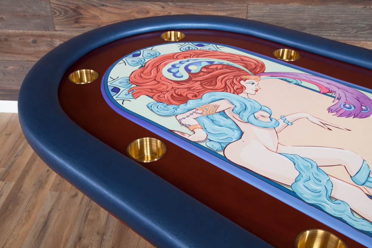 "Casino De Paris" iShowroom Custom Rockwell Poker Game Table W/ "Casino De Paris" 500 Pc. Deluxe Package (4)