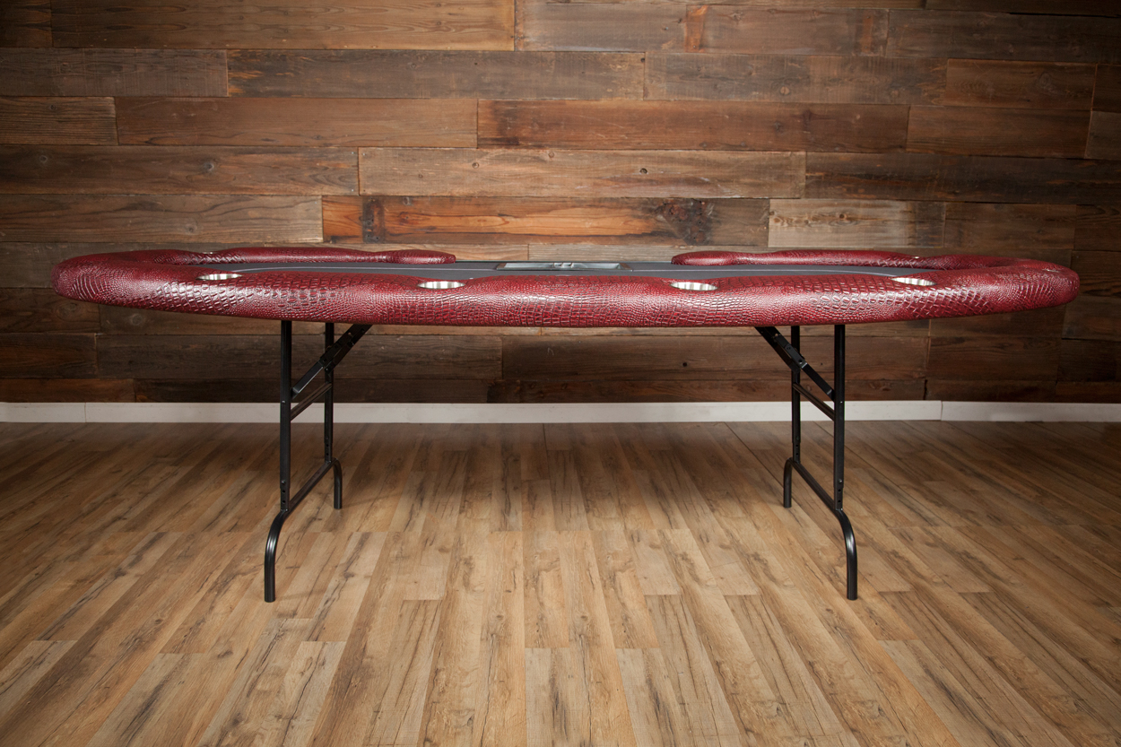 "Bone Collector" iShowroom Custom Prestige Folding Poker Table (4)