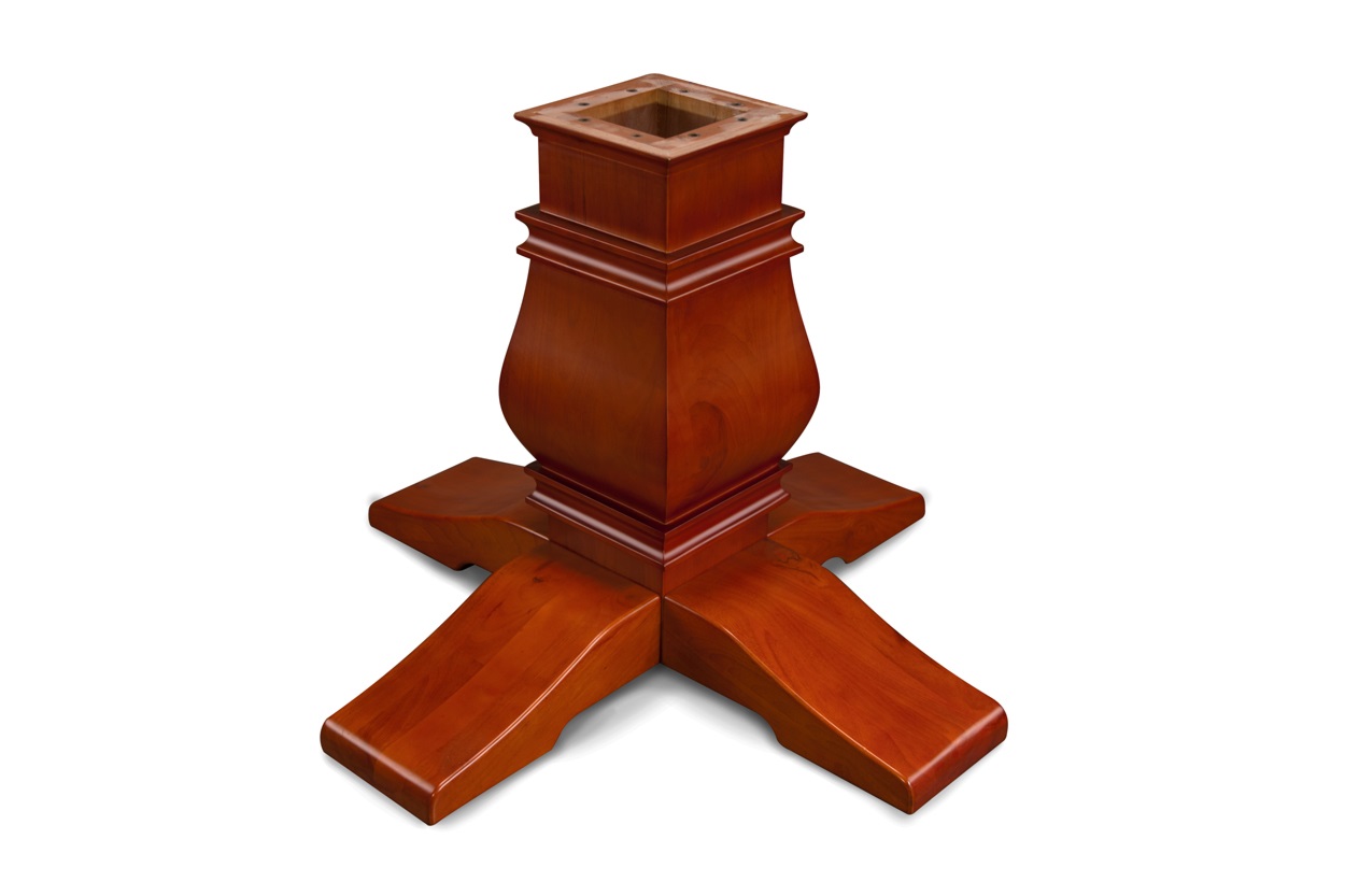 Melvin Pedestal Leg Mahogany Gloss  (2 Legs)