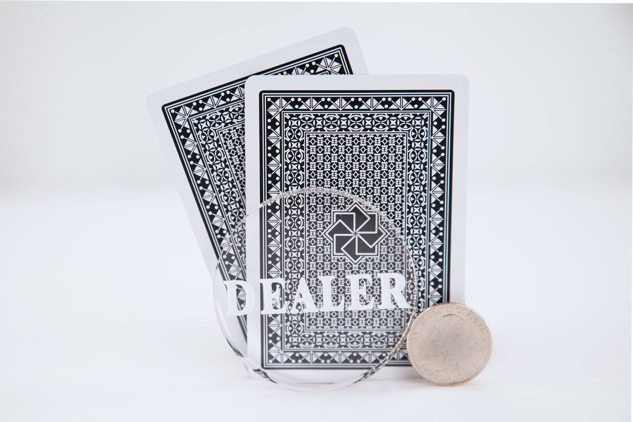 Clear Acrylic Dealer Button